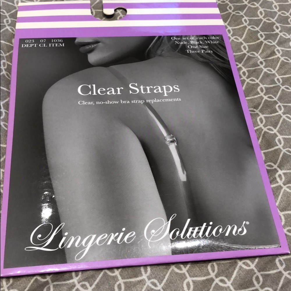 Clear Bra straps white and black